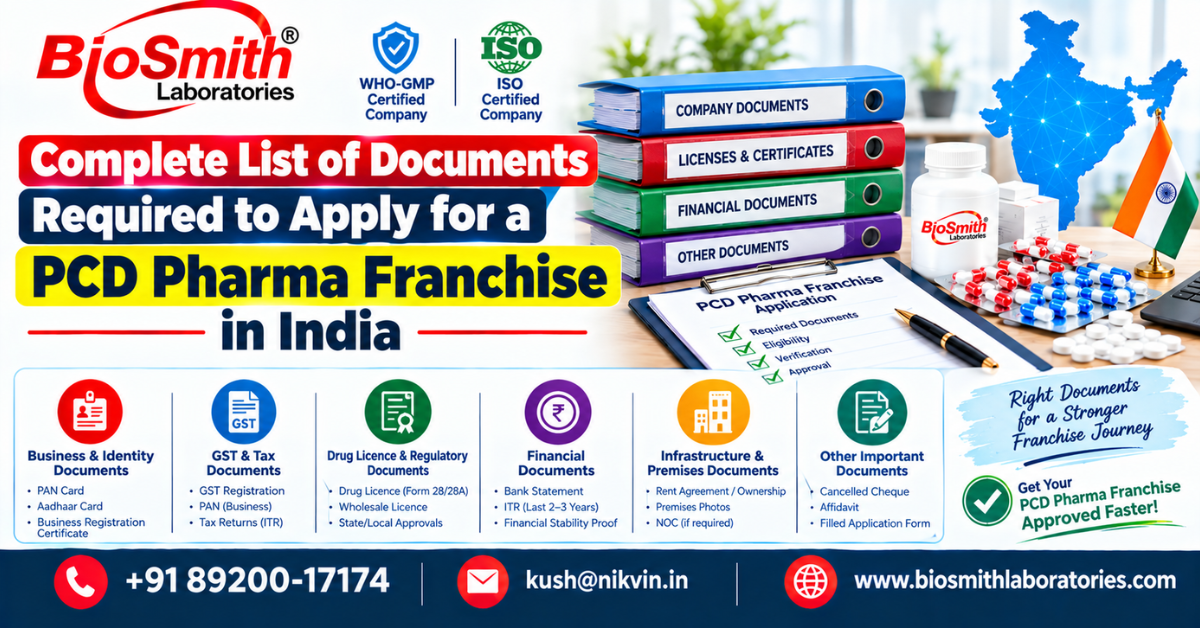 Complete List of Documents Required to Apply for a PCD Pharma Franchise in India 